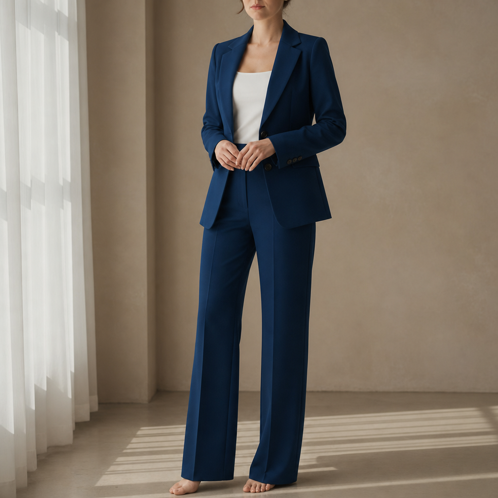 Porquerolles Tailored Two-Piece Suit in Navy