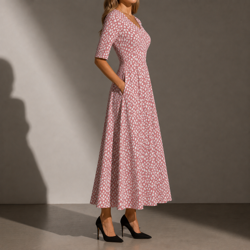 Cortona Polka Dot Midi Dress
