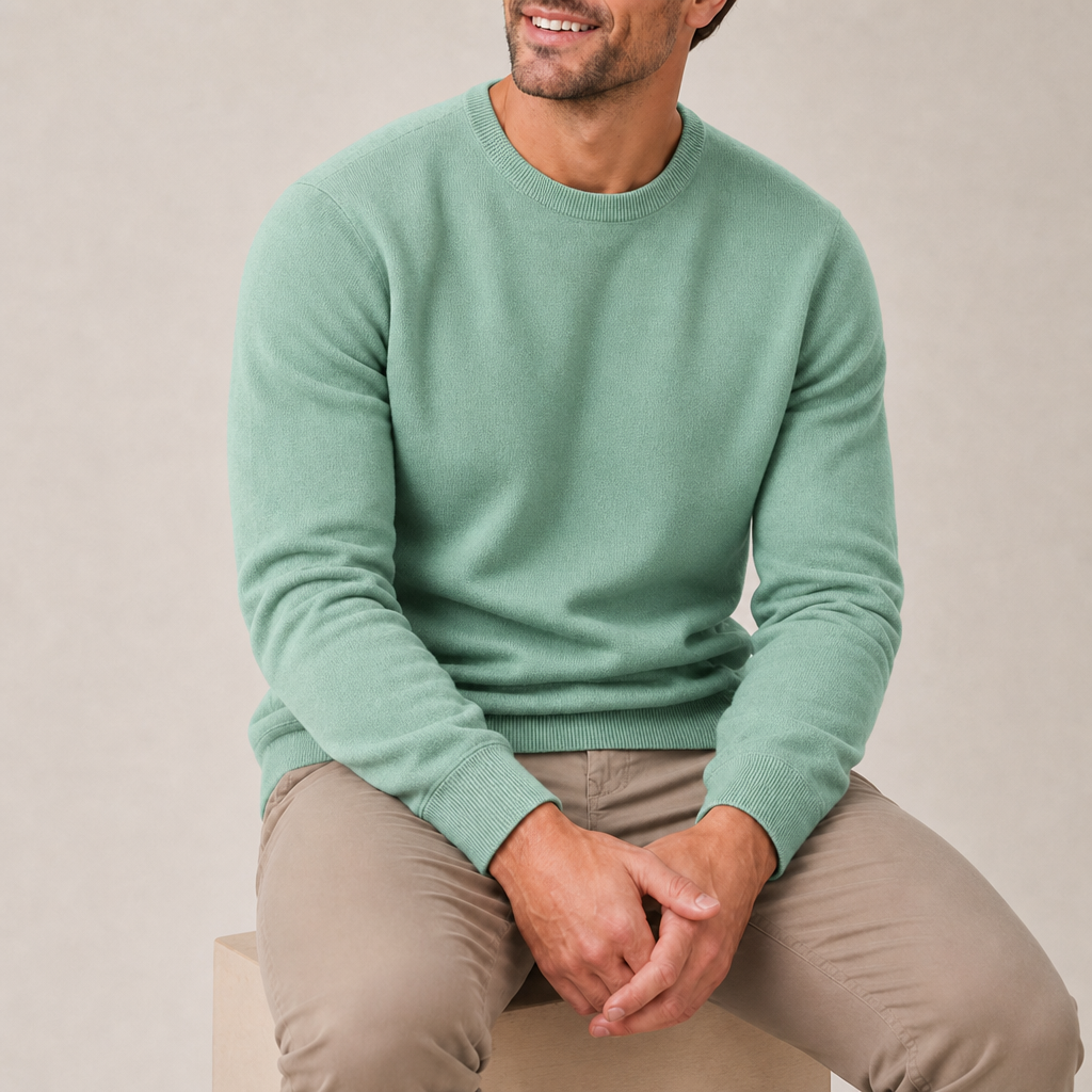 Verona Cashmere Blend Sweater in Green