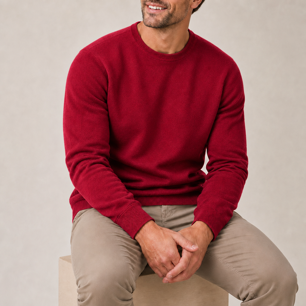 Verona Cashmere Blend Sweater in Red