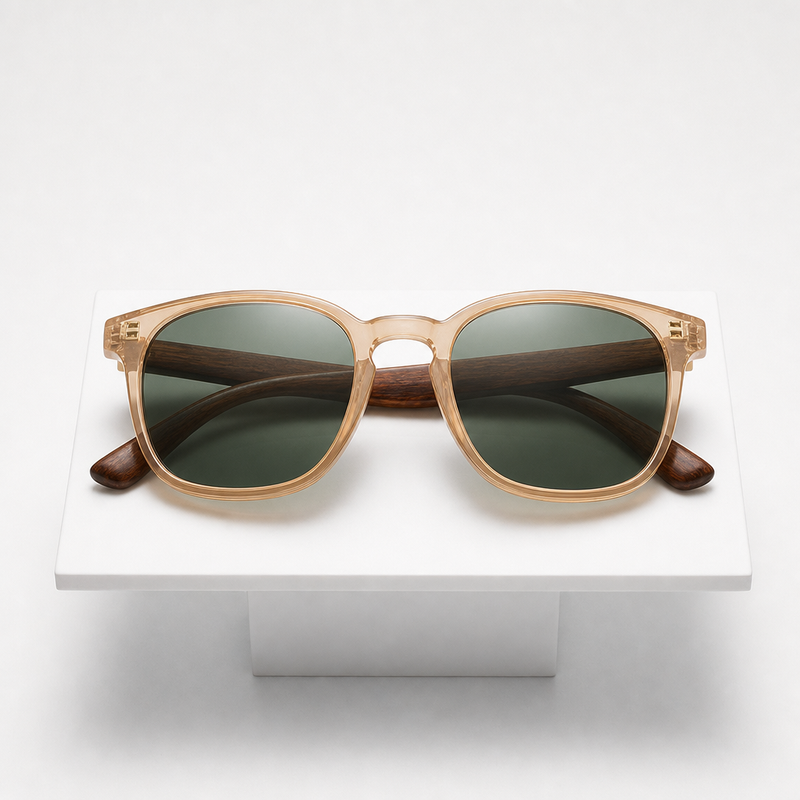 Women's Nisyros Sunglasses in Gold Green