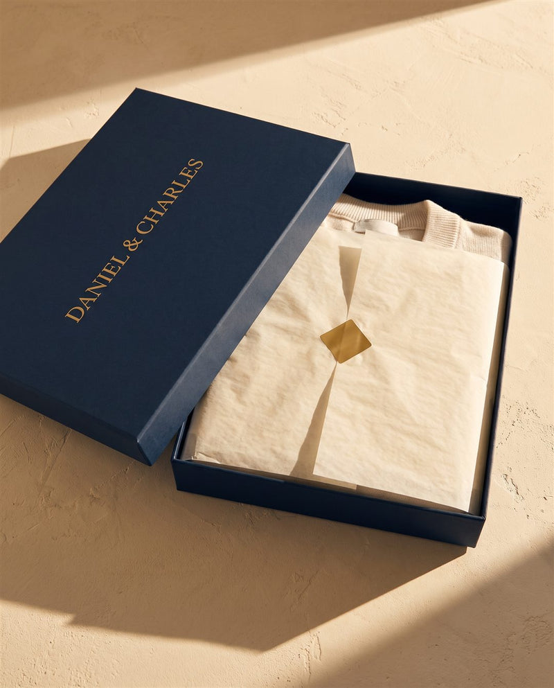 Daniel And Charles box with tissue, packed for dispatch